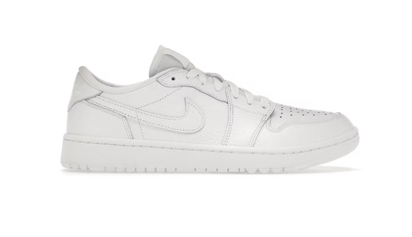 Triple White Jordan 1 Low Golf