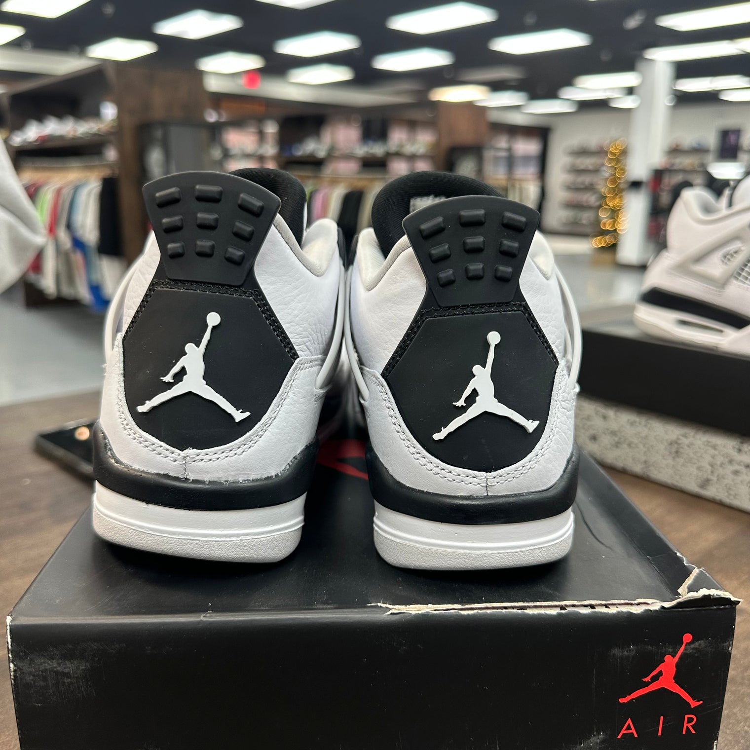 Military Black Jordan 4 (GS) (New with minor defects)