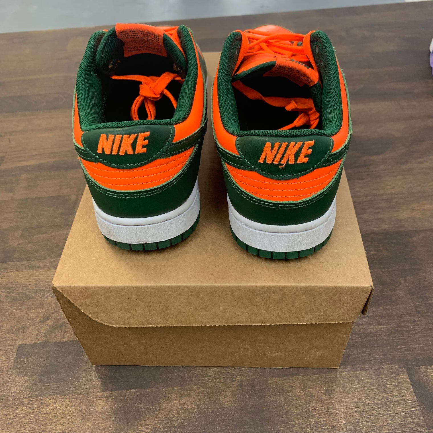 Nike Dunk Low Miami Hurricanes (USED NO BOX)