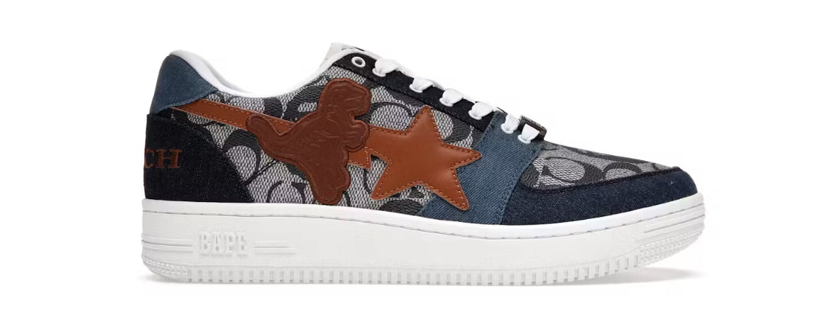 A Bathing Ape Bapesta Low Coach Blue