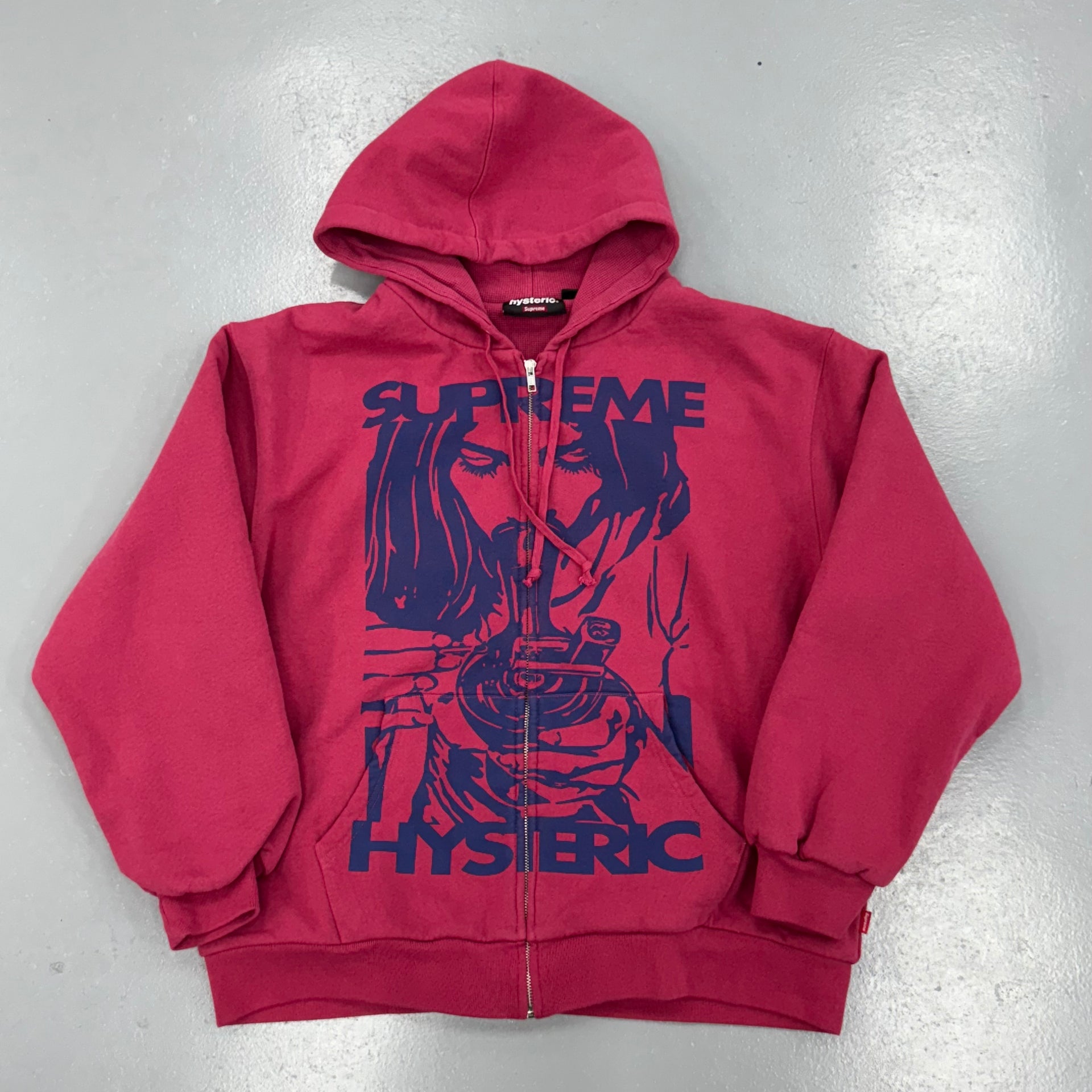 Supreme Hysteric Glamour Thermal Lined Zip Up Hooded Sweatshirt