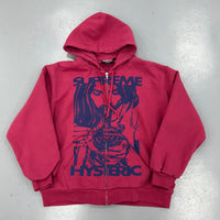 Supreme Hysteric Glamour Thermal Lined Zip Up Hooded Sweatshirt (Lightly Worn)