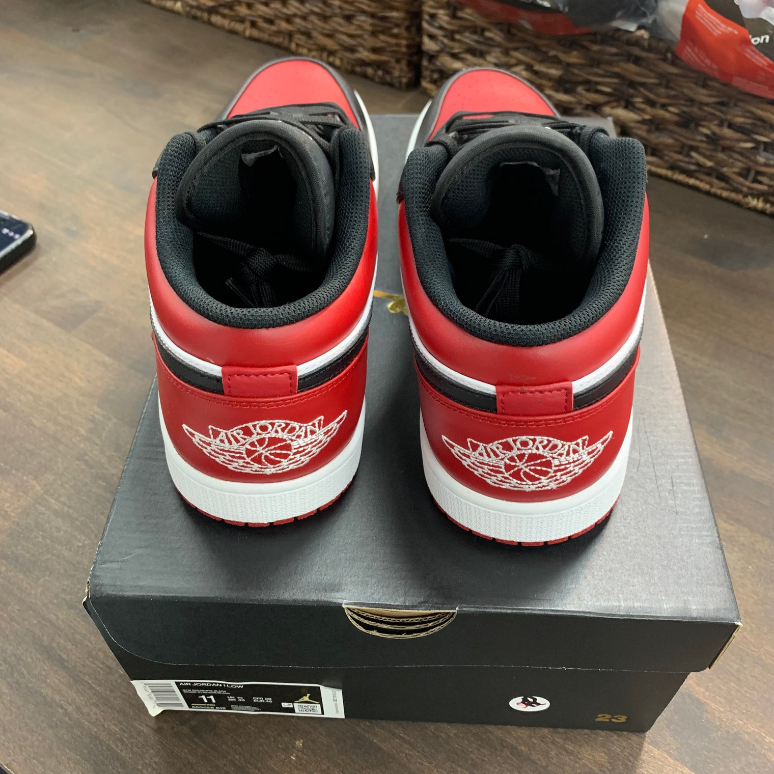 Bred Toe Jordan 1 Low (USED)