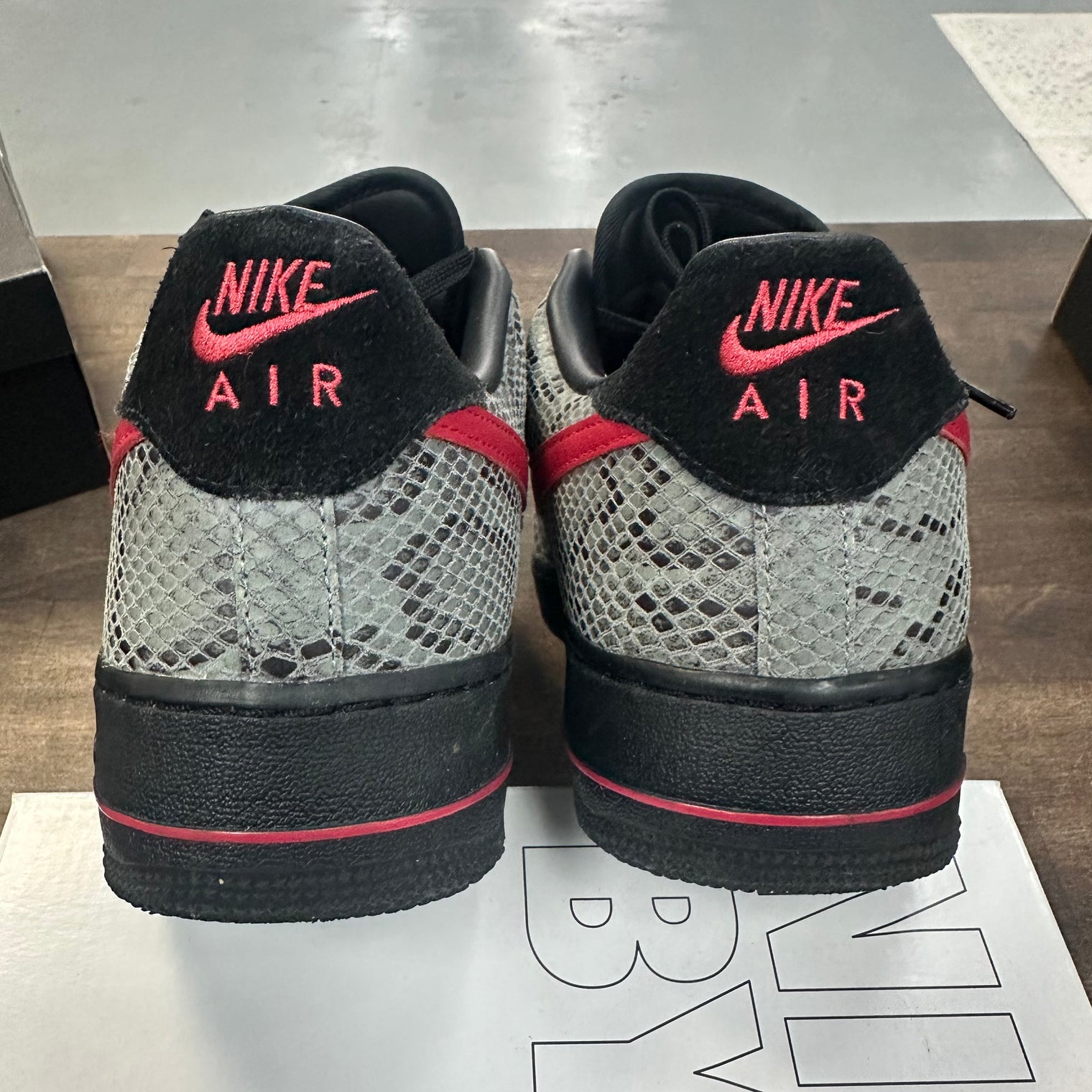 Snake Skin Red Nike ID Air Force 1 (USED)