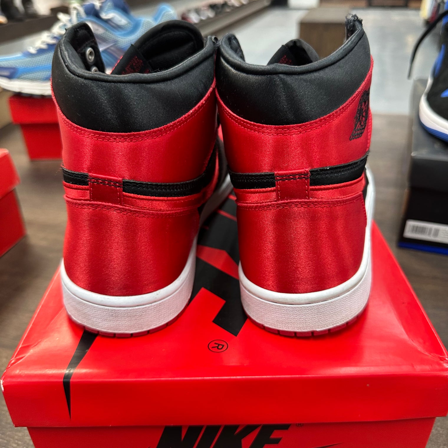 Satin Bred Jordan 1 High (W) (USED)