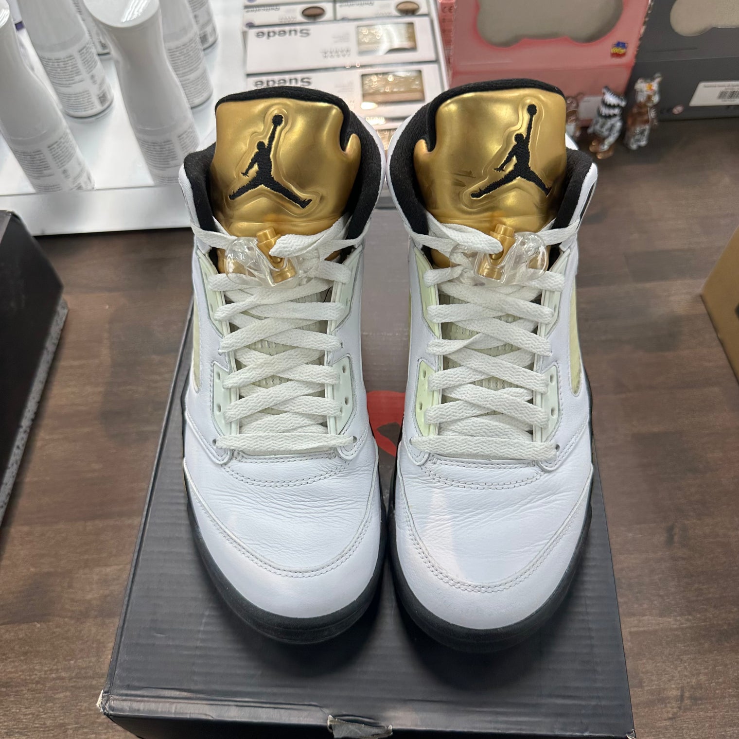 Olympic Gold Metal Jordan 5 (USED)