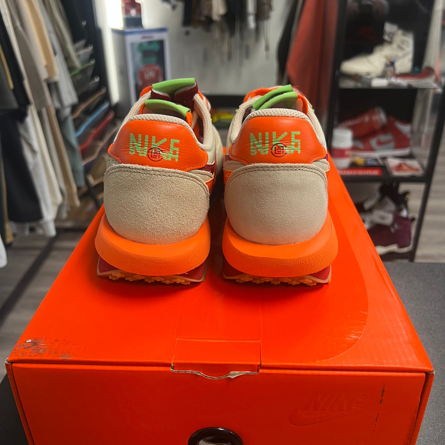 LD Waffle sacai CLOT Kiss of Death Net Orange Blaze (USED)