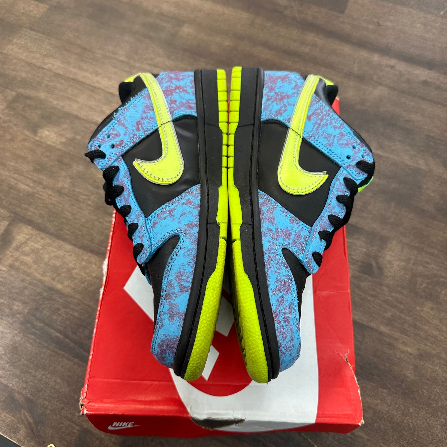 Nike Dunk Low Acid Wash Baltic Blue Volt (GS) (USED)