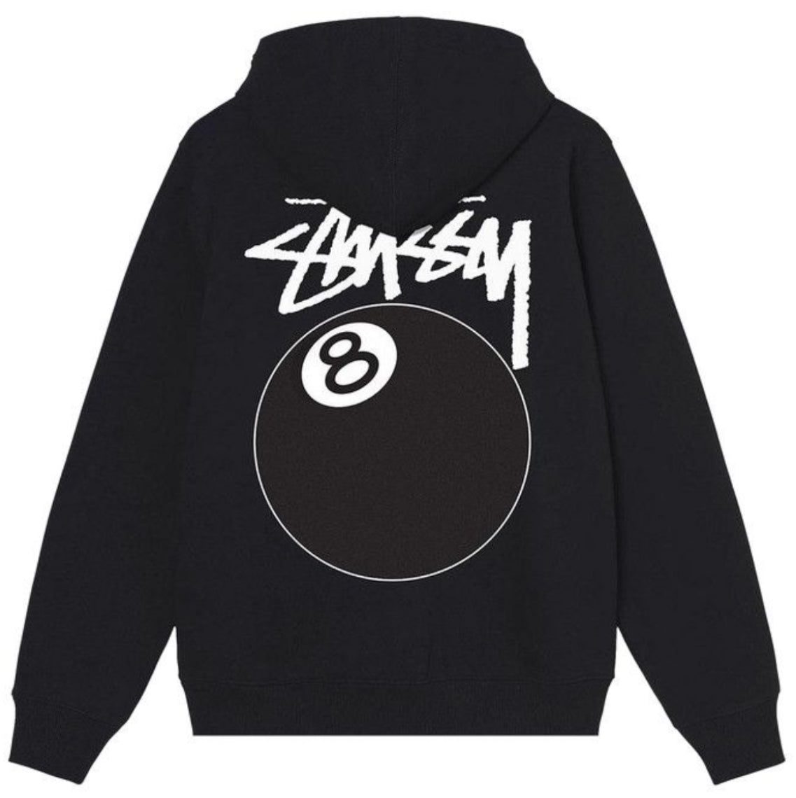 8 Ball Stussy Hoodie Black