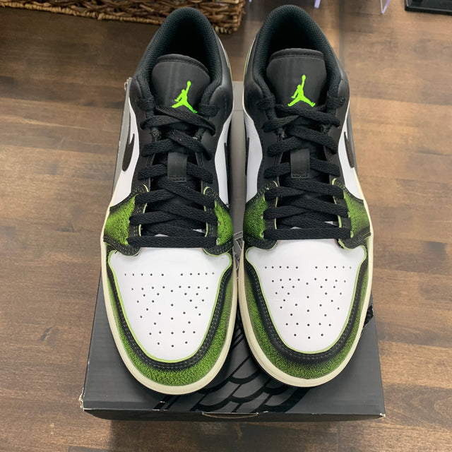 Wear Away Electric Green Jordan 1 Low (USED)
