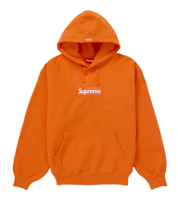 Orange Supreme Box Logo Hoodie (FW24)