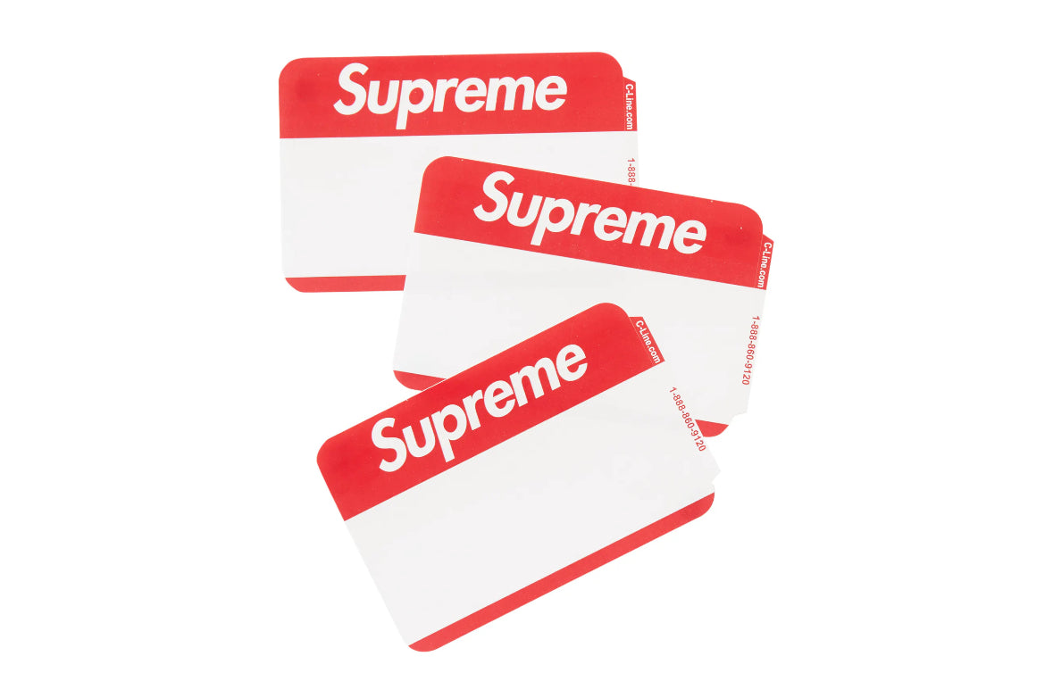 Supreme Name Badge Sticker (Pack of 100)
