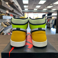 Jordan 1 Retro High White Black Volt University Gold (USED)