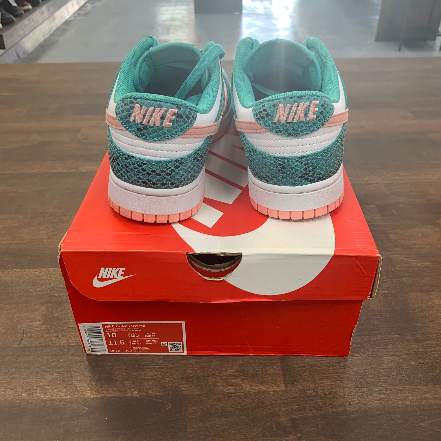 Teal Snake Dunk Low (USED)