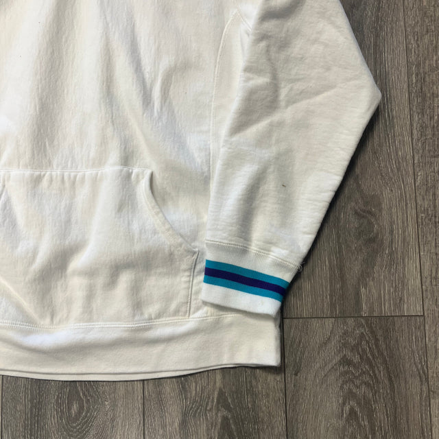 Supreme Striped Cuff Hoodie White (USED)