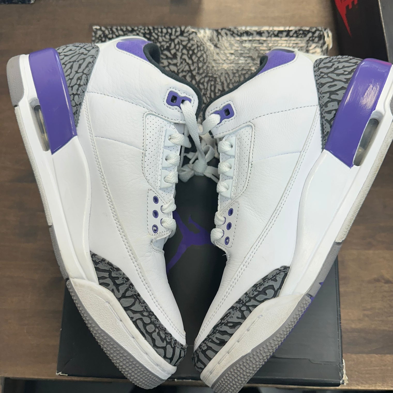 Dark Iris Jordan 3 (USED,No Insole)