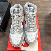 Light Smoke Grey Gym Red Dunk High (USED)