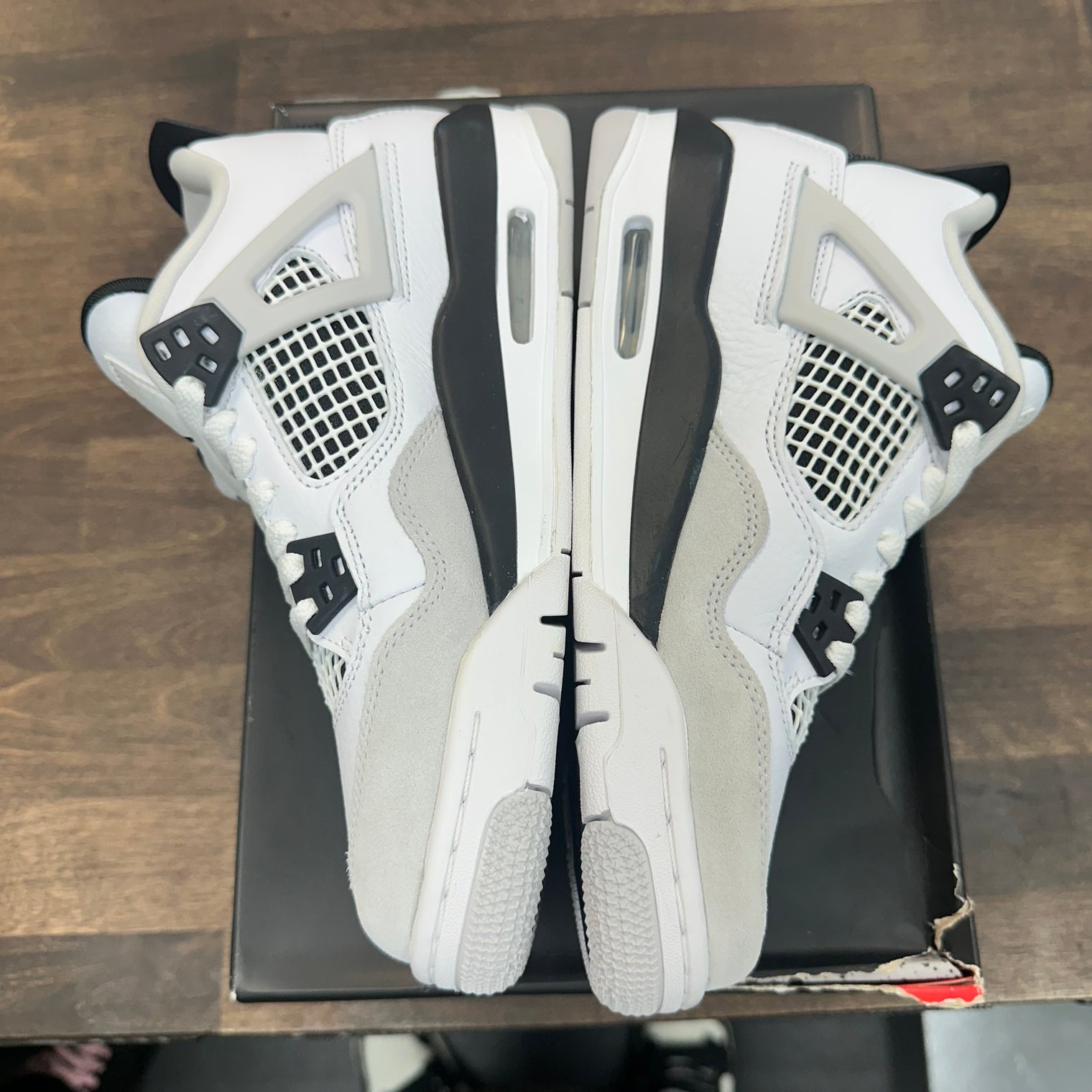 Military Black Jordan 4 (GS) (New with minor defects)