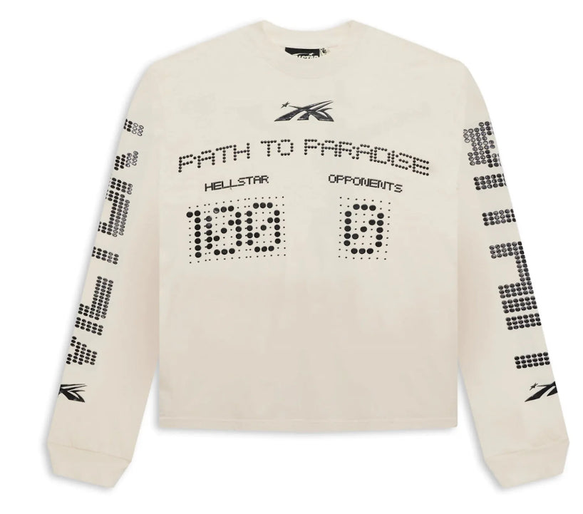 Hellstar Scoreboard White L/S Tee