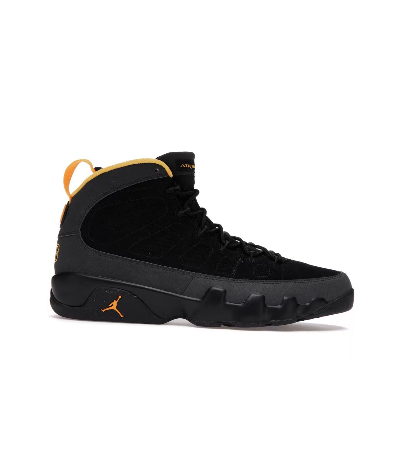 University Gold Charcoal Jordan 9 Retro