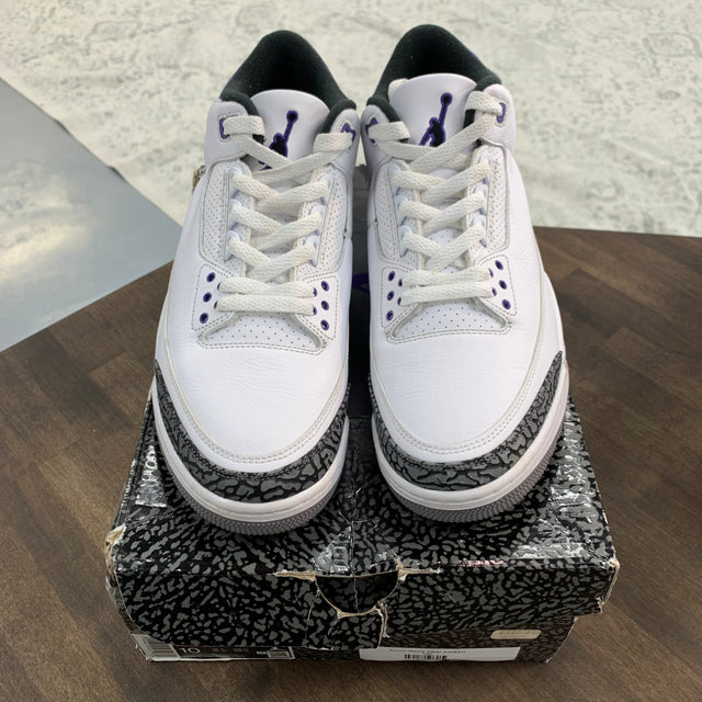 Dark Iris Jordan 3 (USED)