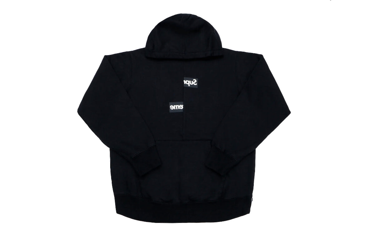Supreme CDG Split Box Logo Hoodie Black