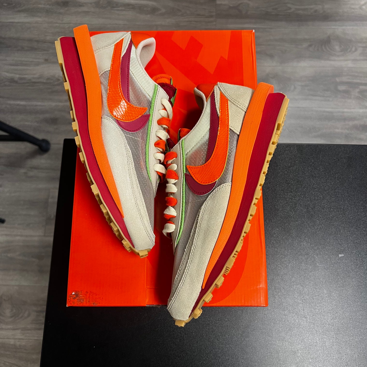 LD Waffle sacai CLOT Kiss of Death Net Orange Blaze (USED)