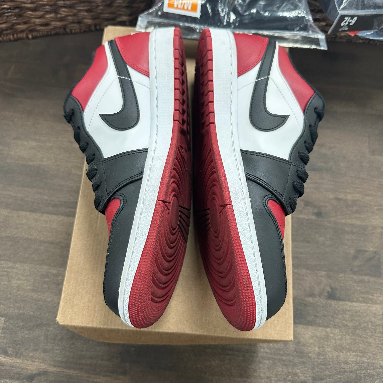 Bred Toe Jordan 1 Low (USED,NO BOX)