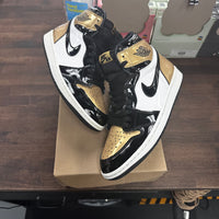 Patent Gold Toe Jordan 1 High (USED, No Box, No Insoles)