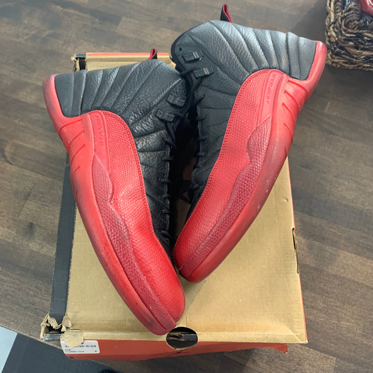 Flu Game Jordan 12  (USED,Replacement Box)