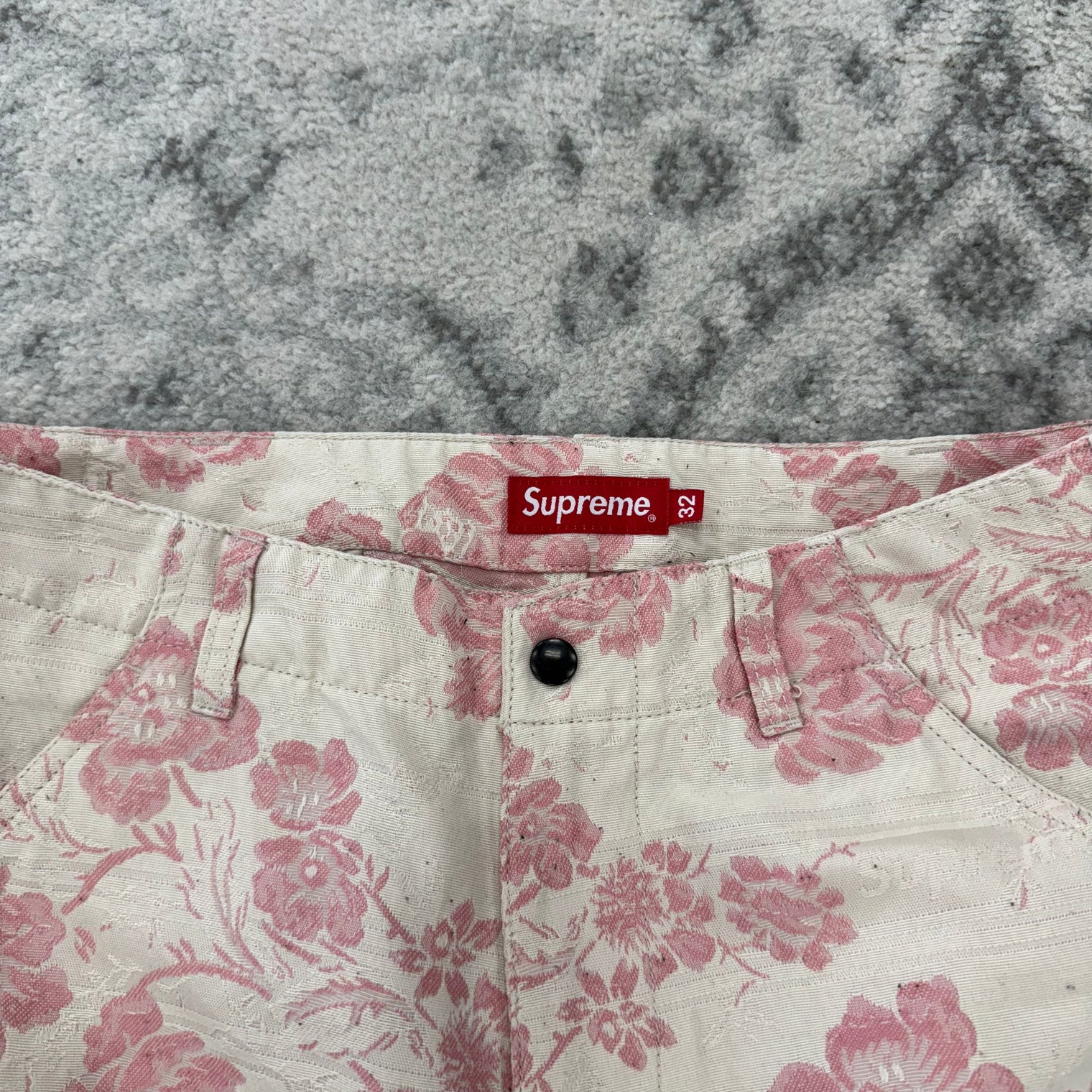 Supreme Floral Tapestry Cargo Pant Pink (USED)