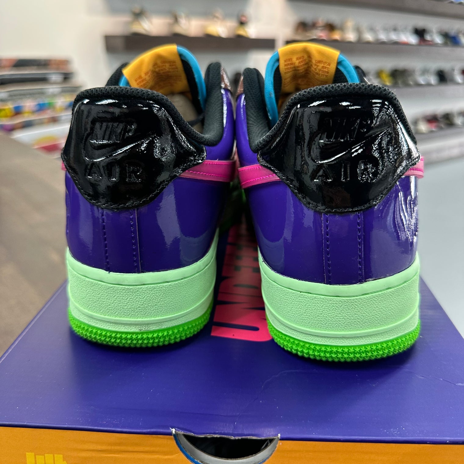 Undefeated Mutli-Patent Pink Prime Air Force 1 (USED)
