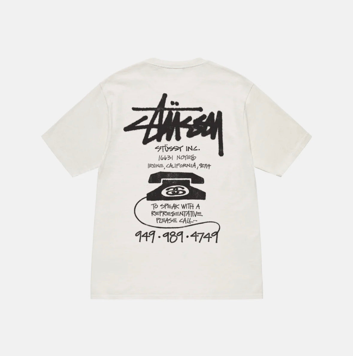 Stussy Old Phone Tee White