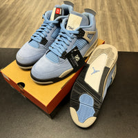 University Blue Jordan 4 Retro (USED, replacement box)