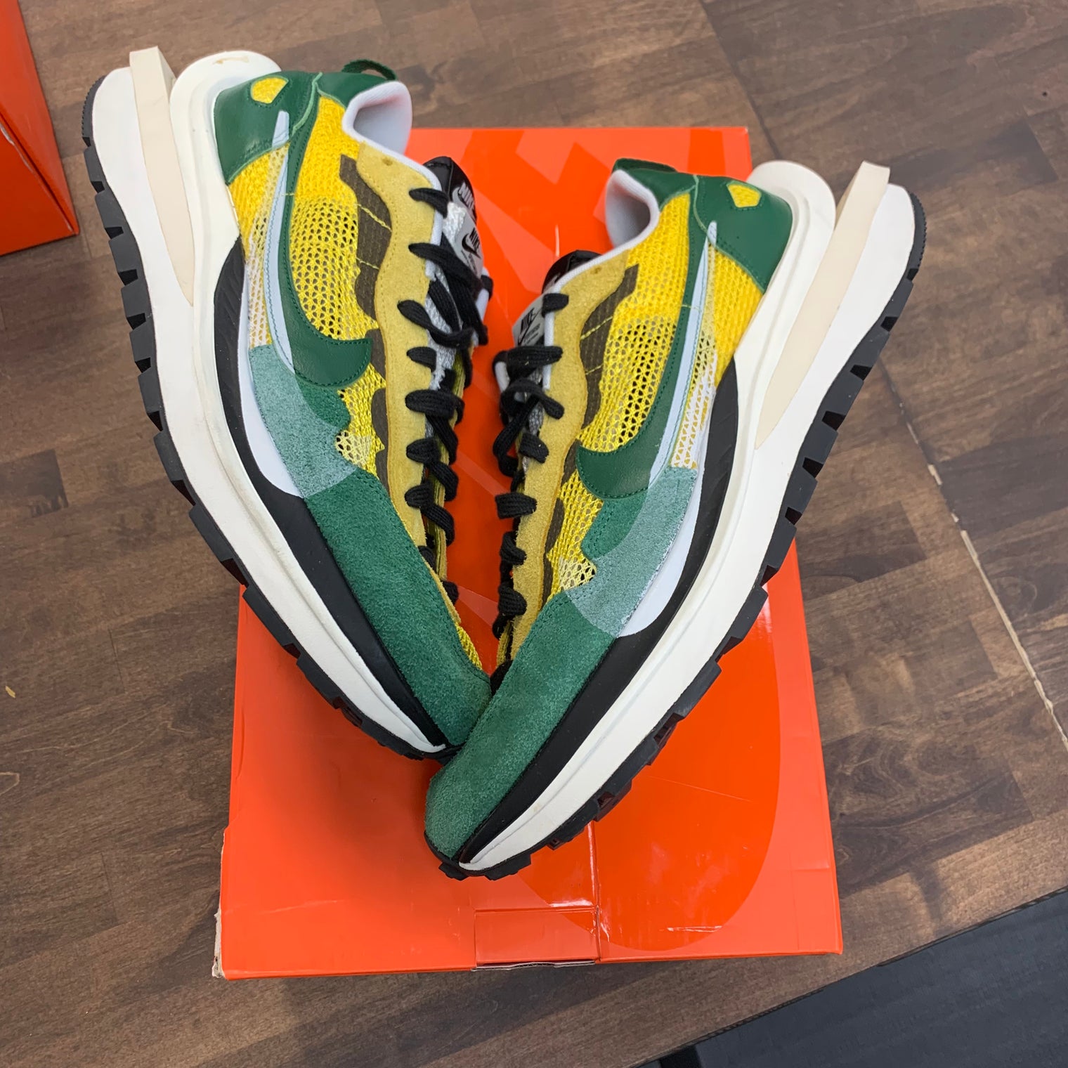Sacai Yellow Stadium Green Vaporwaffle (USED)