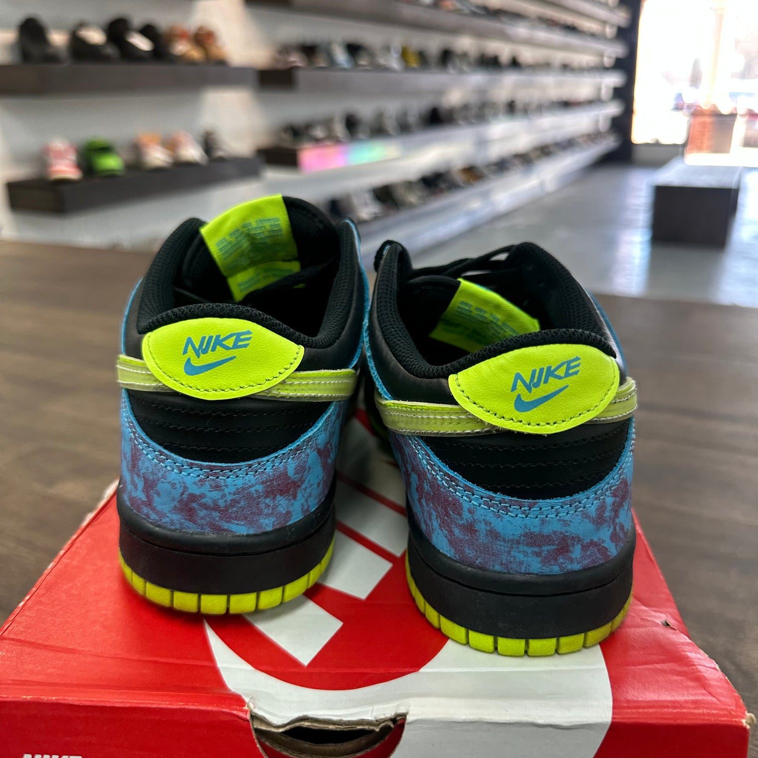 Nike Dunk Low Acid Wash Baltic Blue Volt (GS) (USED)
