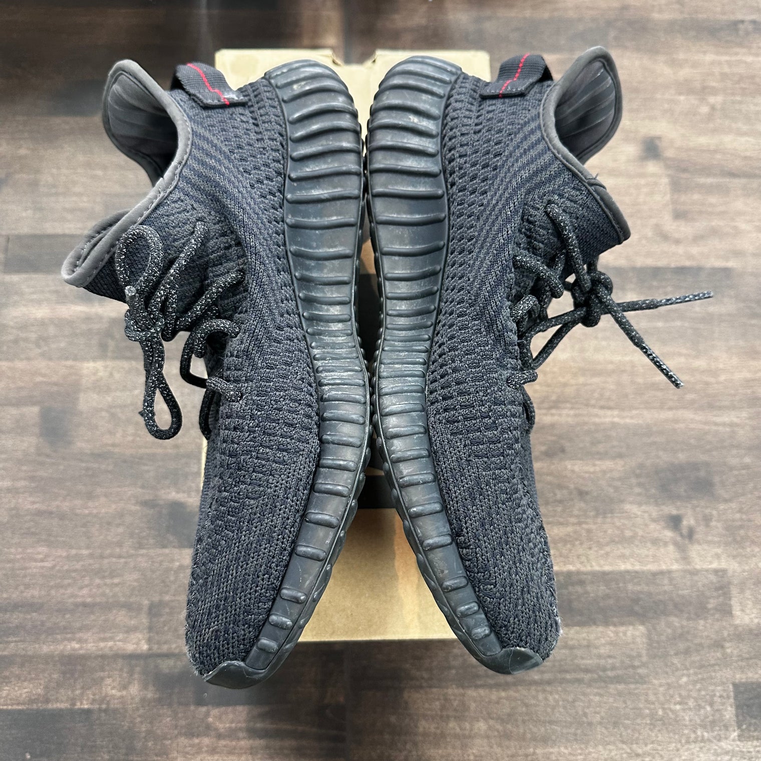 Black Static Yeezy 350 (USED, No Box)