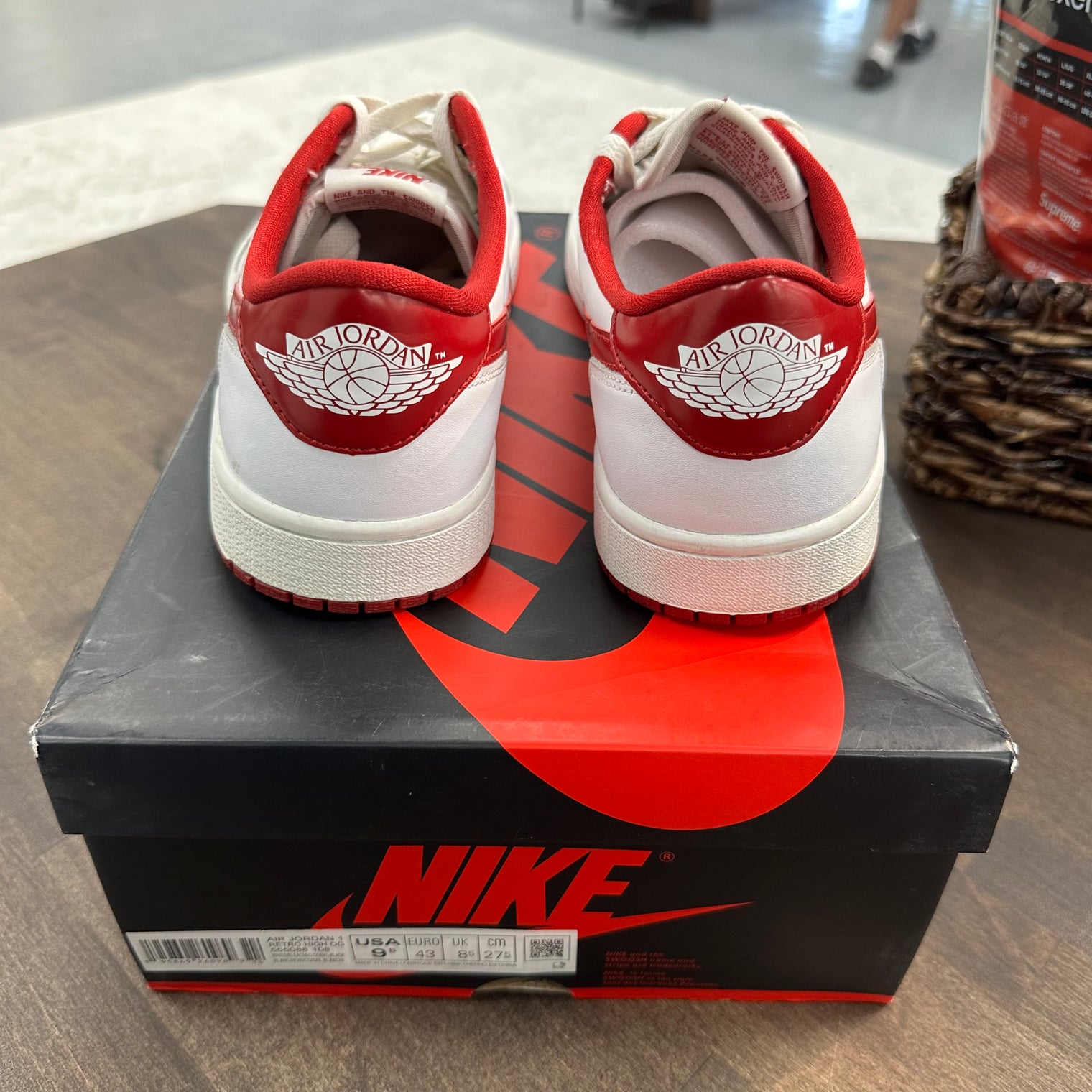 Varsity Red Jordan 1 Low (USED, No Box)