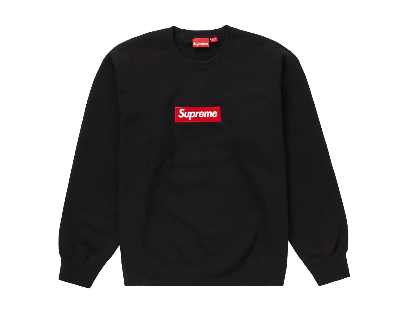Black Supreme Box Logo Crewneck (FW22)