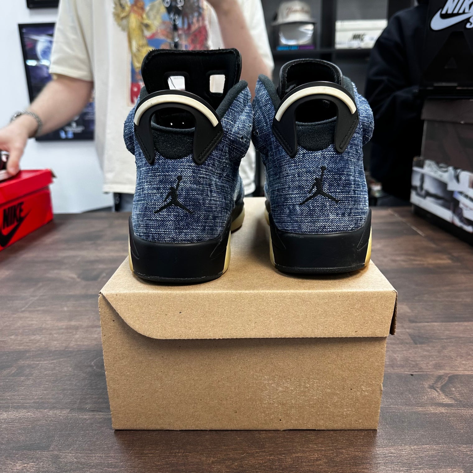 Denim Jordan 6 (USED, No Box)