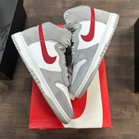 Light Smoke Grey Gym Red Dunk High (USED)