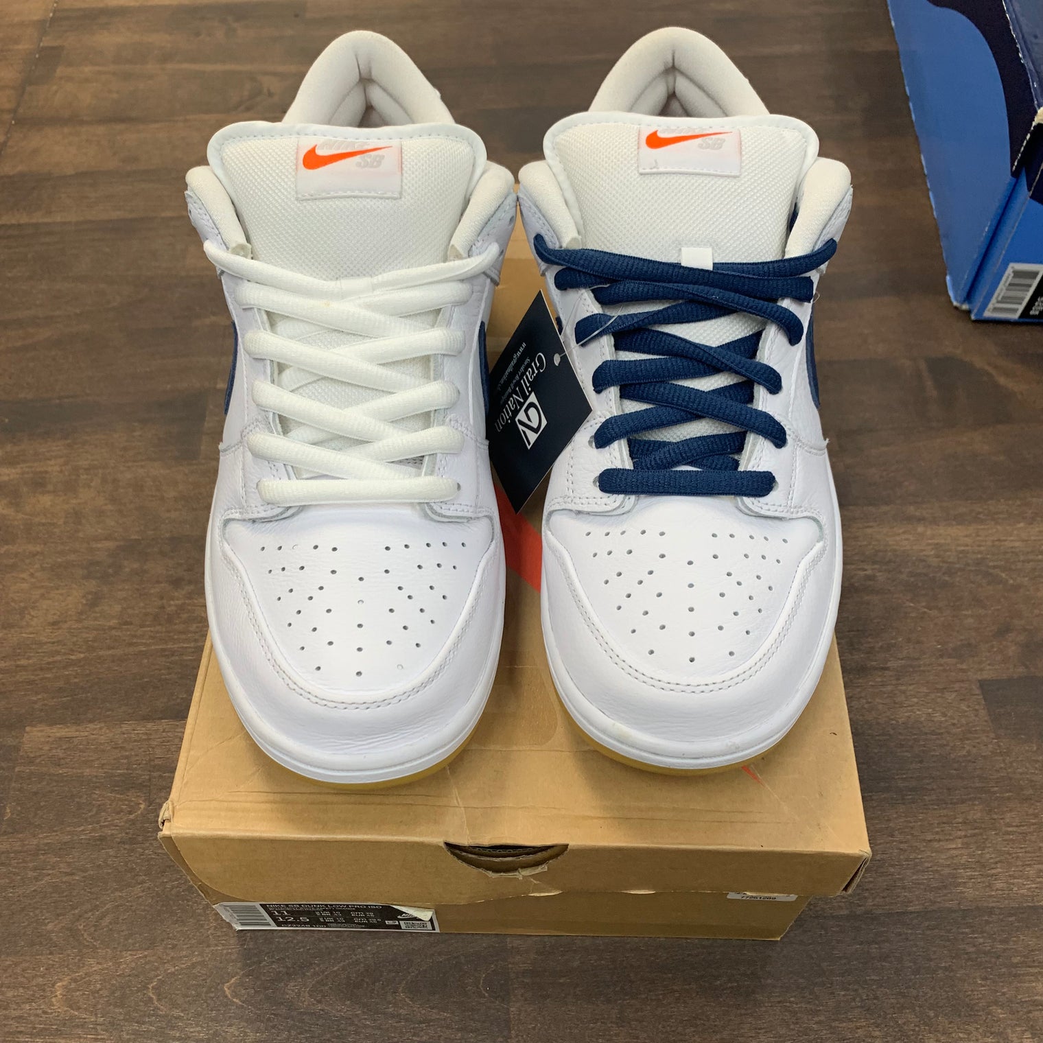 Nike Dunk SB Orange Label White Navy (USED)