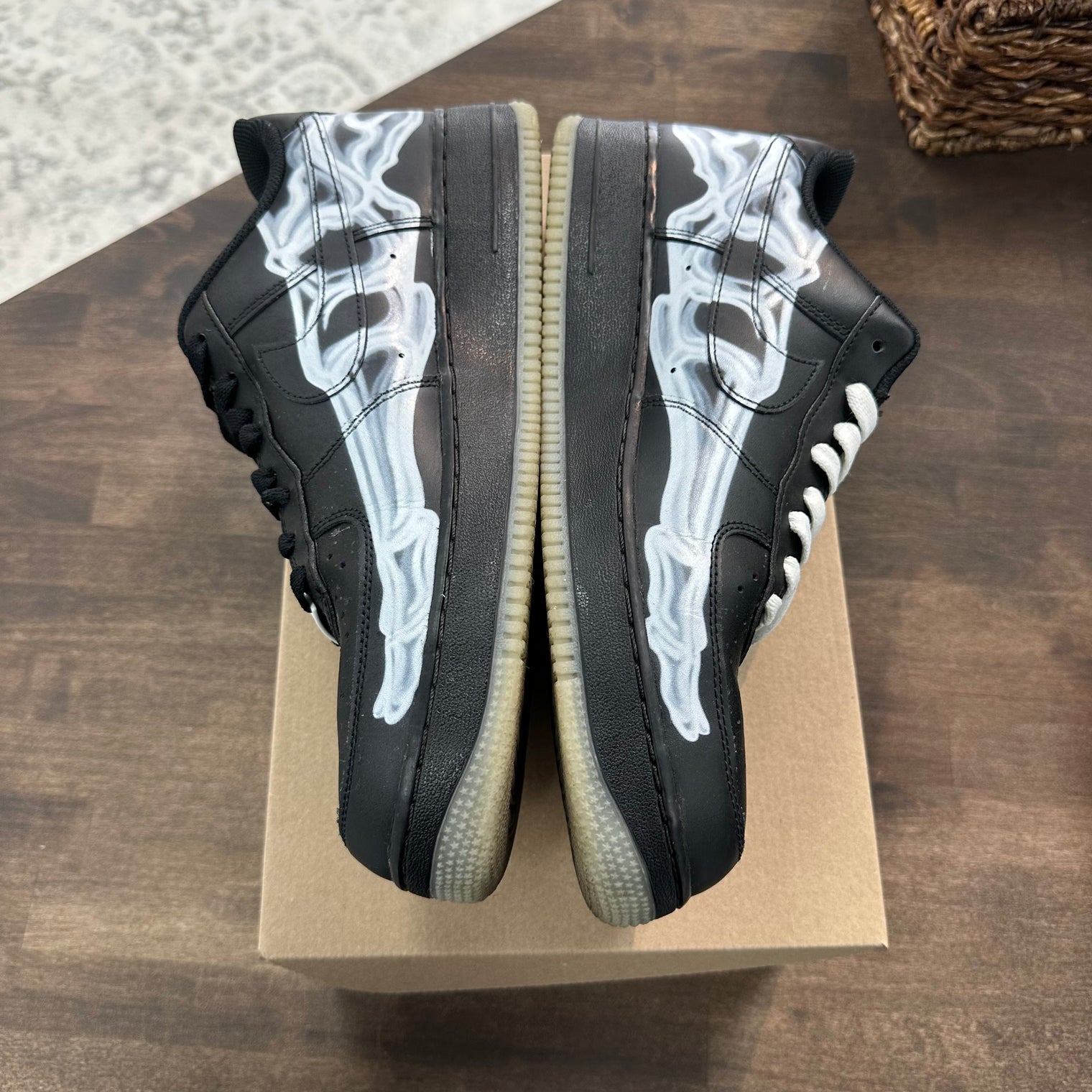 Black Skeleton Air Force 1 Low (USED, No Box)