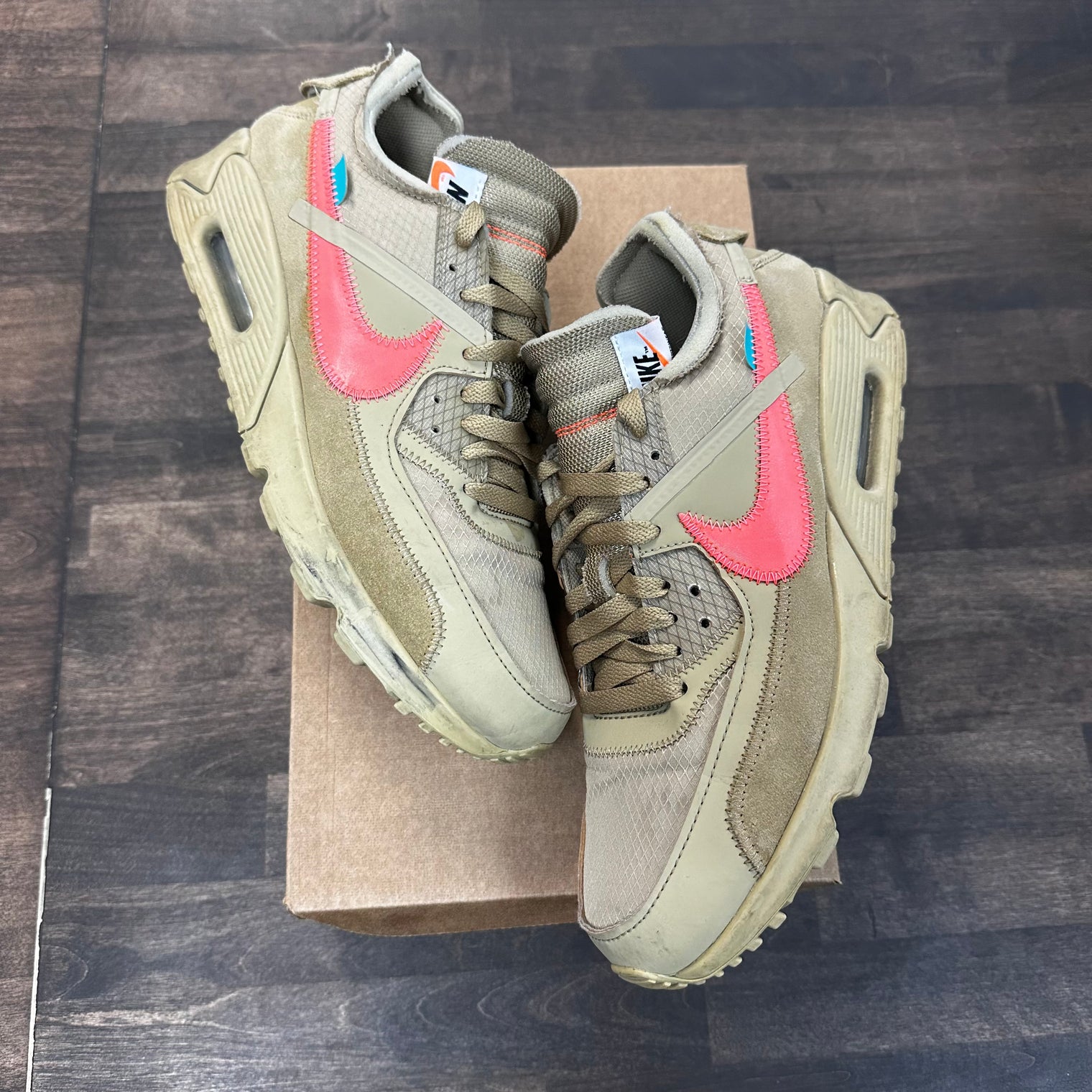 Off White Air Max 90 Desert Ore (USED, No Box)