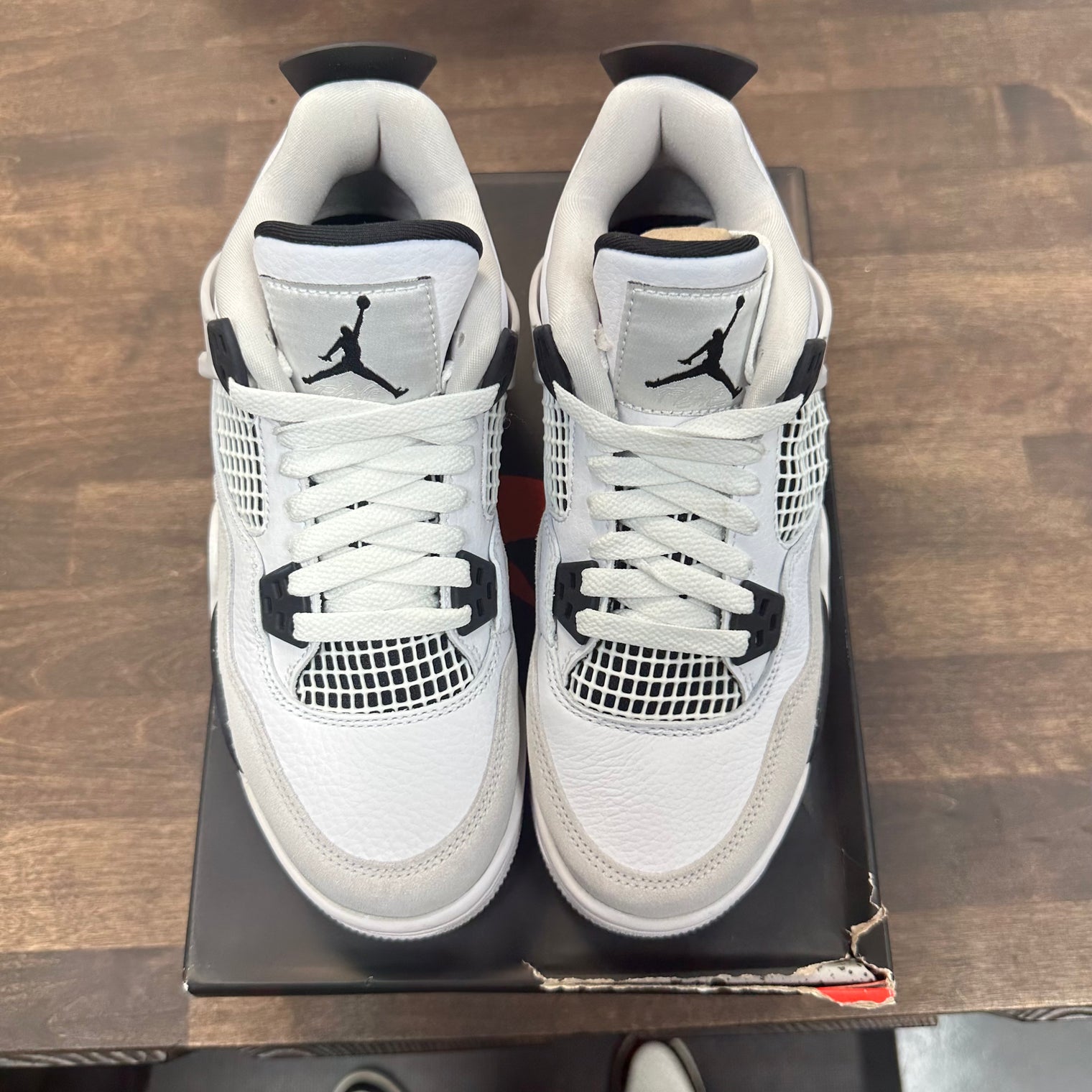 Military Black Jordan 4 (GS) (New with minor defects)