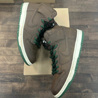 Brown Vegan Leather SB Dunk High (USED,No Box)