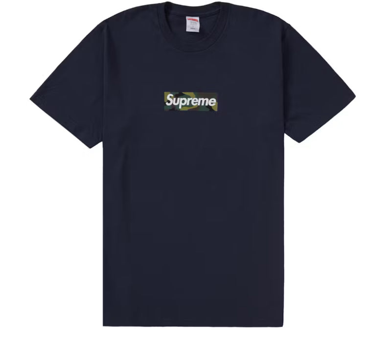 Camo Supreme Box Logo Tee Navy (FW23)