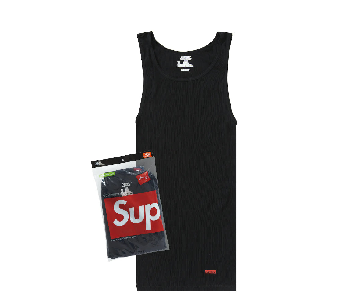 Supreme Hanes Tagless Tank Top (3 Pack) Black