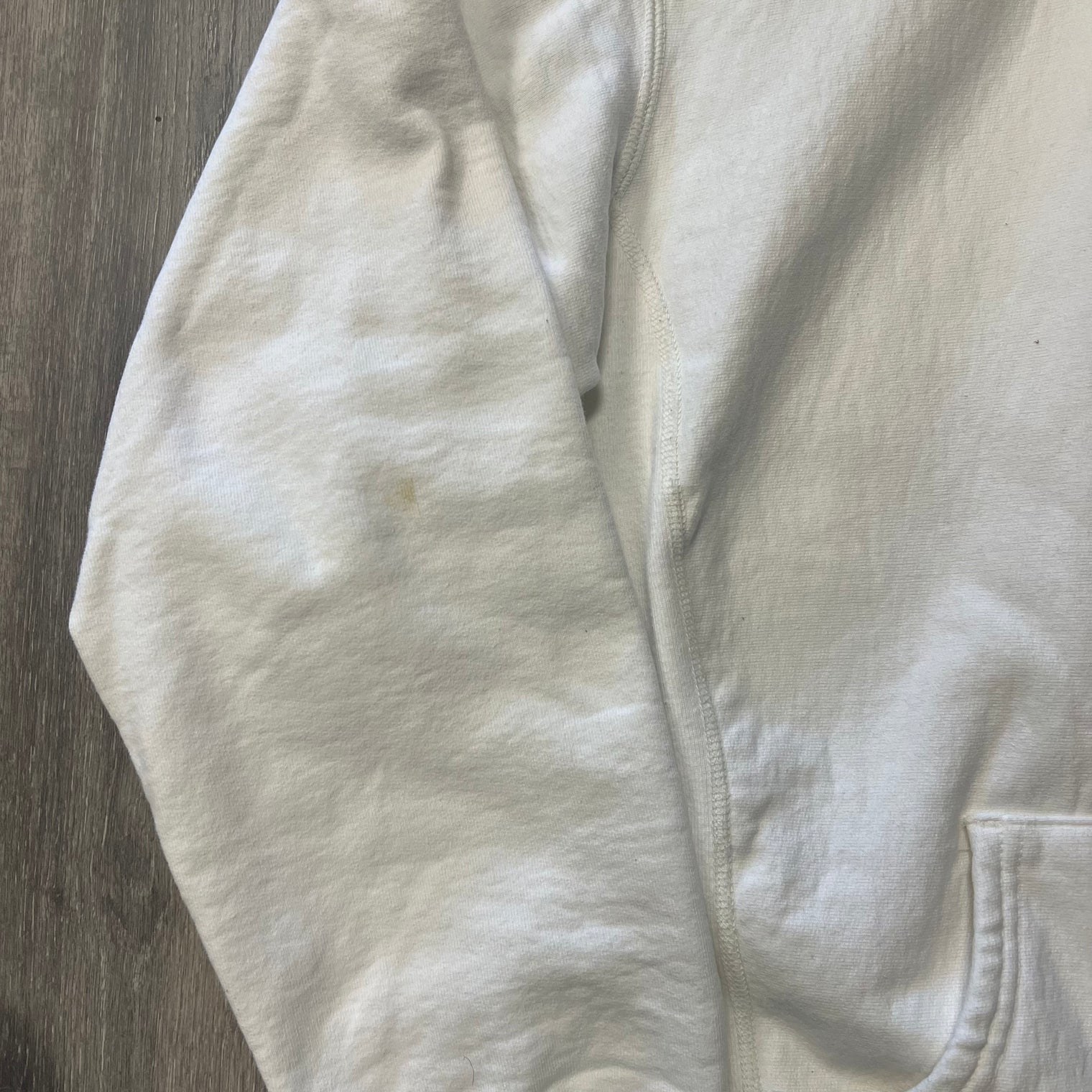 Supreme Striped Cuff Hoodie White (USED)