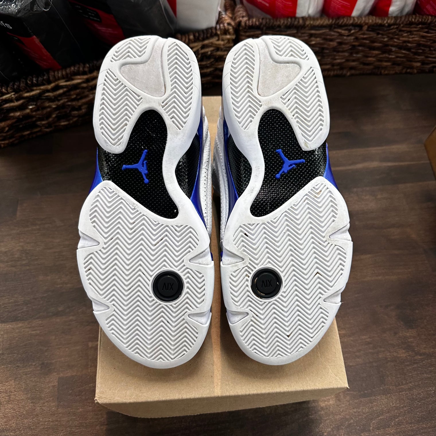 White Hyper Royal Jordan 14 (USED,No Box)